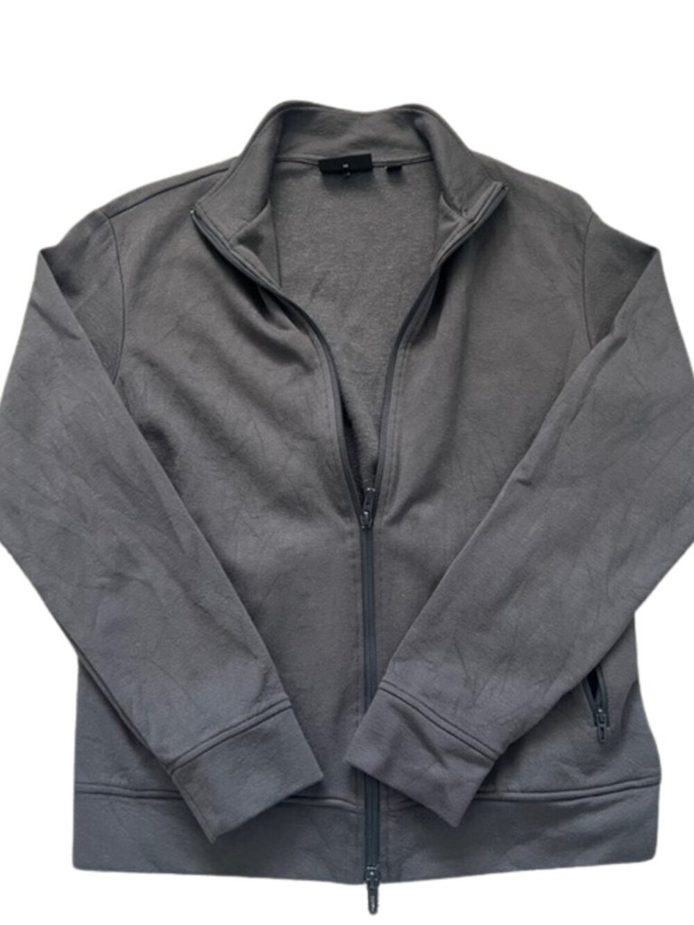 Emporio Armani Men’s Classic Gray Full-Zip Sweatshirt Track Jacket - Size M